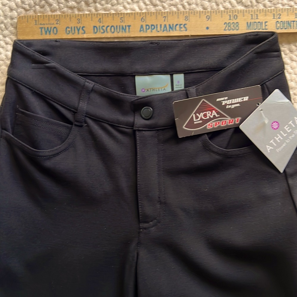 Athleta Black Stretchy Bootcut Dress Pants Size 0 New! - Picture 2 of 7